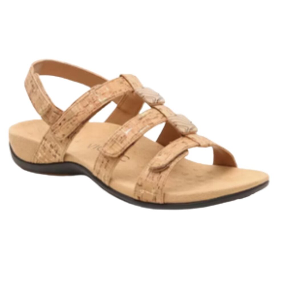 Vionic Amber tan cork sandal.